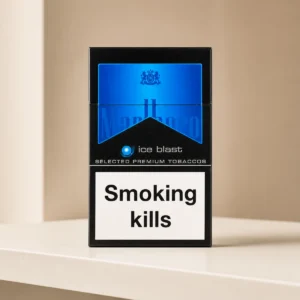 Marlboro Ice Blast packaging photographed for a AUD price and sale-unit explanation page